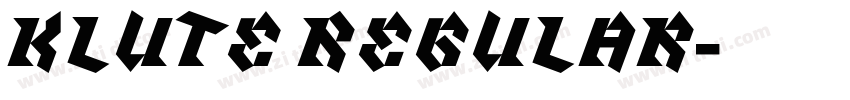 Klute Regular字体转换